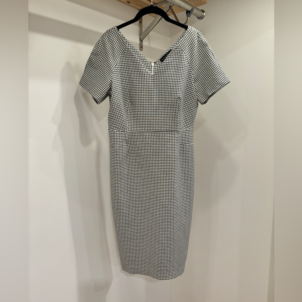 Black and White Plaid Dress